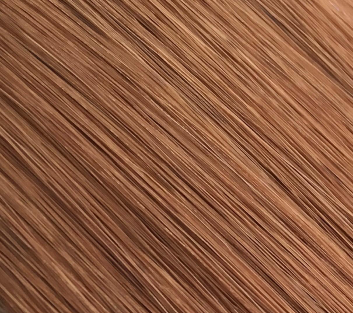 #30 Haarverlängerung Mittelbrauncoppermatt – 56 cm